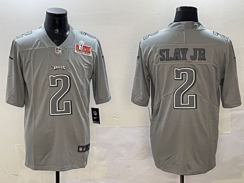 Men Philadelphia Eagles #2 Slay jr Grey 2025 Nike Vapor Limited NFL Jersey style 2101->philadelphia eagles->NFL Jersey
